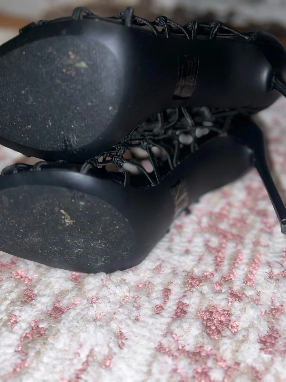 Steve Madden Black Cage Stiletto Booties